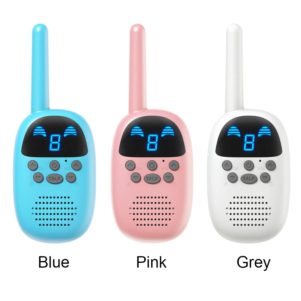 2 Pcs Cute Kids Electronic Long Range Game Interactive Handheld Interphone Hiking Adventures Camping Gifts Toy Walkie Talkies | Игрушки и