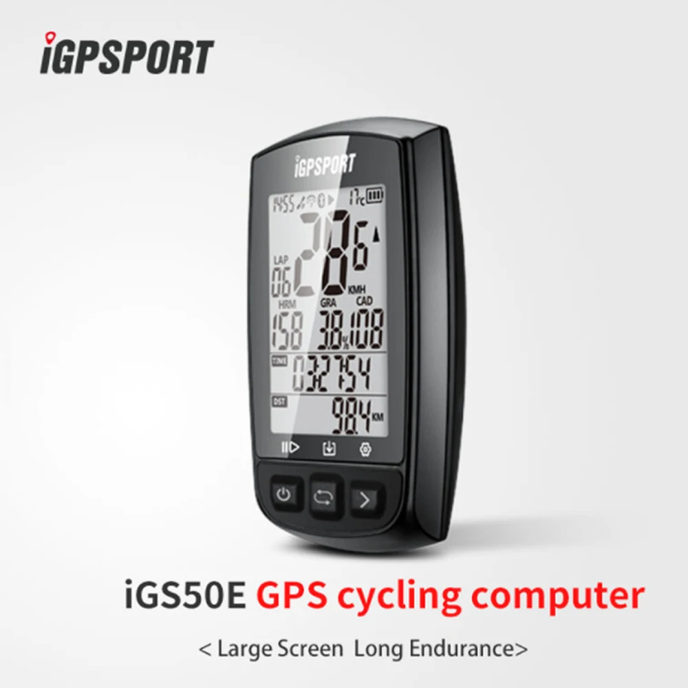 I gps порт лучший конкурентоспособный gps Цикл компьютер iGS50E IPX6 Водонепроницаемый быстрый запуск gps езда компьютер iGS велосипед спидометр - Цвет: Black with mount