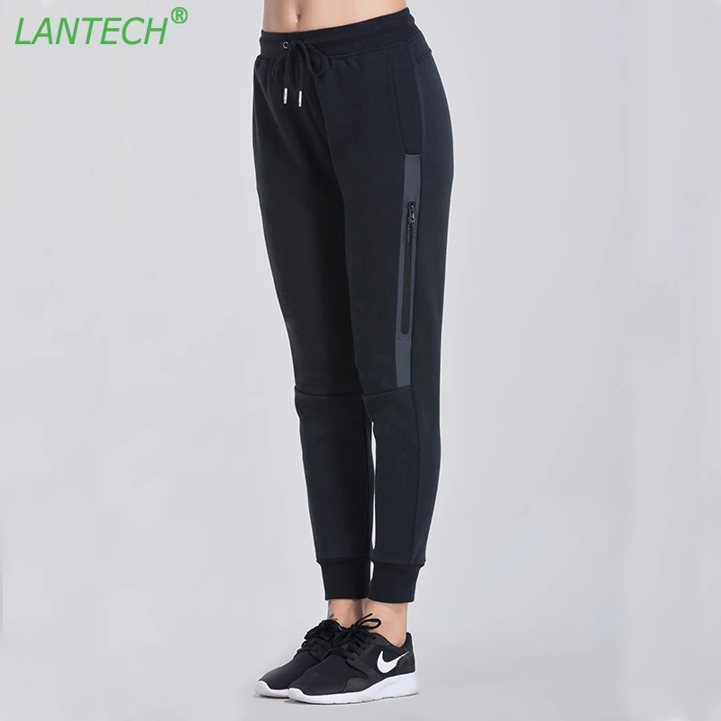 Женские брюки для бега LANTECH на молнии с карманами йоги фитнеса тренажерного зала