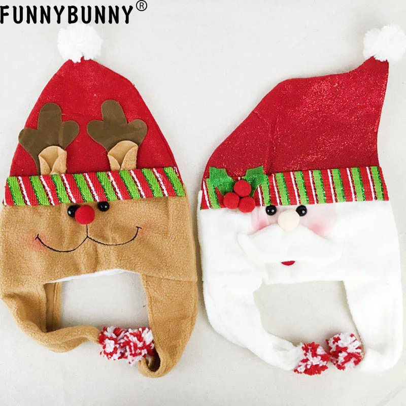 FUNNYBUNNY Рождественское украшение для волос милый мультфильм Санта Снеговик Олень шляпа рождественские вечерние украшения Рождественский подарок на день рождения для друзей