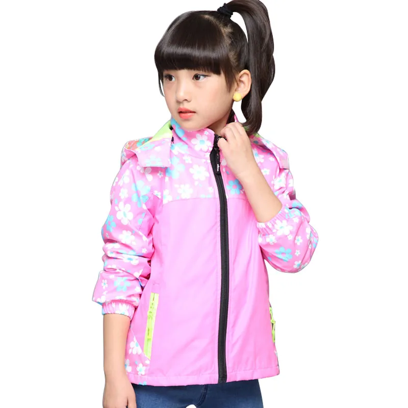 Pink Girls Coat Новая модная весенне-осенняя куртка для девочек, детская верхняя одежда, пальто, детский спортивный костюм, детские толстовки с капюшоном, куртка, одежда - Цвет: Pink Girls Coat