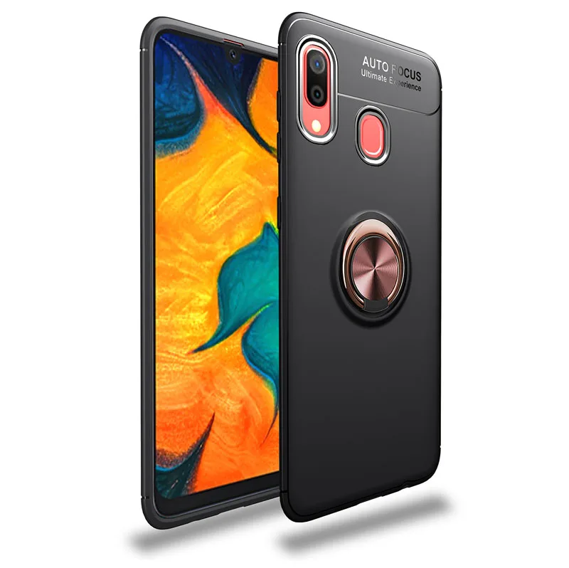 Для samsung Galaxy A20E чехол роскошный чехол кольцо держатель мягкий матовый Силиконовый корпус для samsung Galaxy A20e A20 E корпус