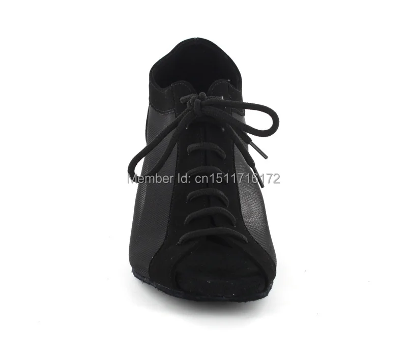 KEEWOODANCE/Лидер продаж черные туфли из нубука и сетчатого материала для бальных