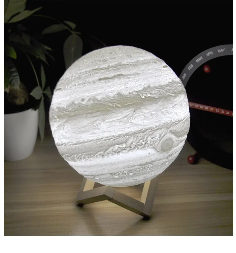2 16 цветов цветная USB перезаряжаемая 3D печать Jupiter лампа светильник звезда