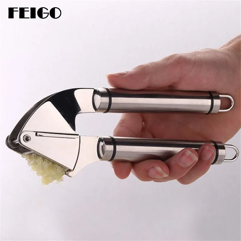

FEIGO Garlic Presses Zinc Alloy Garlics Press Ginger Slicer Chopper Grinding Garlic Presses Kitchen Fruit Vegetable Tools F587