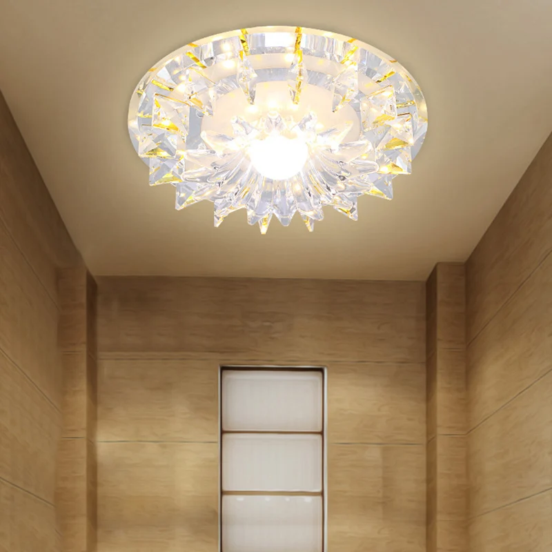 LAIMAIK AC90-260V 27W Modern Crystal LED Ceiling lights Surface Mounting or Embeded Ceiling Lamp For Bedroom Living Room