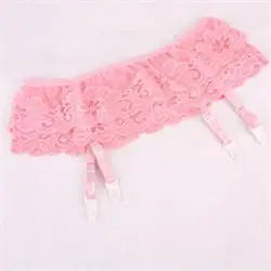 pink Для женщин Он модные, прозрачные подвязки для женщин пикантные модные кружевные подвязки для чулок EH - Цвет: pink