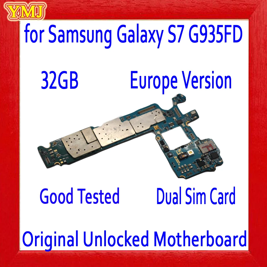 Купи С системой Android для материнской платы Samsung Galaxy S7 edge G935FD, оригинальная разблокированная материнская плата для Galaxy S7 G935F 32 Гб за 1,500 рублей в магазине AliExpress