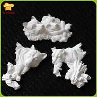 forest animal silicone mold dry pisces gummy plaster epoxy mould tiger wolf