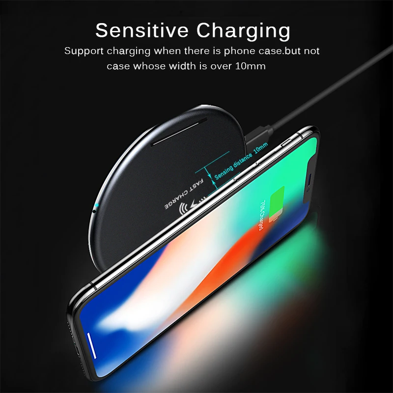 CinkeyPro Беспроводной Зарядное устройство Pad и стойки Quick Charge 2 0 быстрой зарядки для