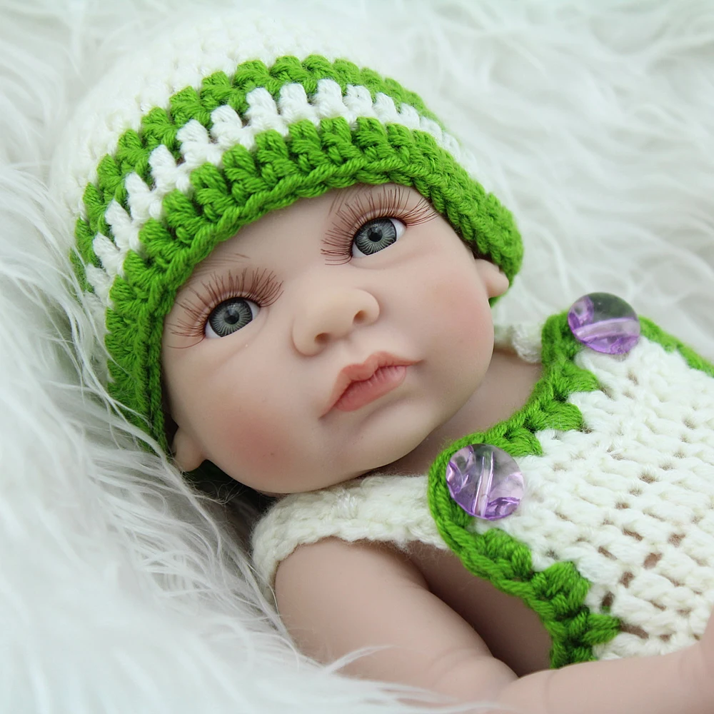 Реалистичные силиконовые мини Кукла Reborn 10 дюймов 28 см|realistic reborn|silicone reborn babiesreborn baby