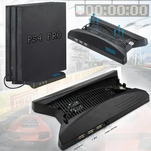 Вертикальная подставка для консоли PS4 Pro, Охлаждающие вентиляторы, usb-хаб для консоли Playstation 4 Pro, аксессуары, держатель дисплея