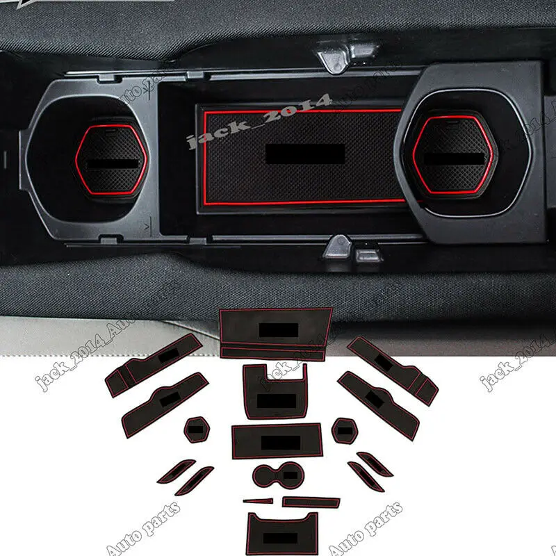

Non-slip Door Slot Pad Cup Holder Rubber Mats 17pcs/set Fit for Honda Civic10th 2016 2017 2018 2019