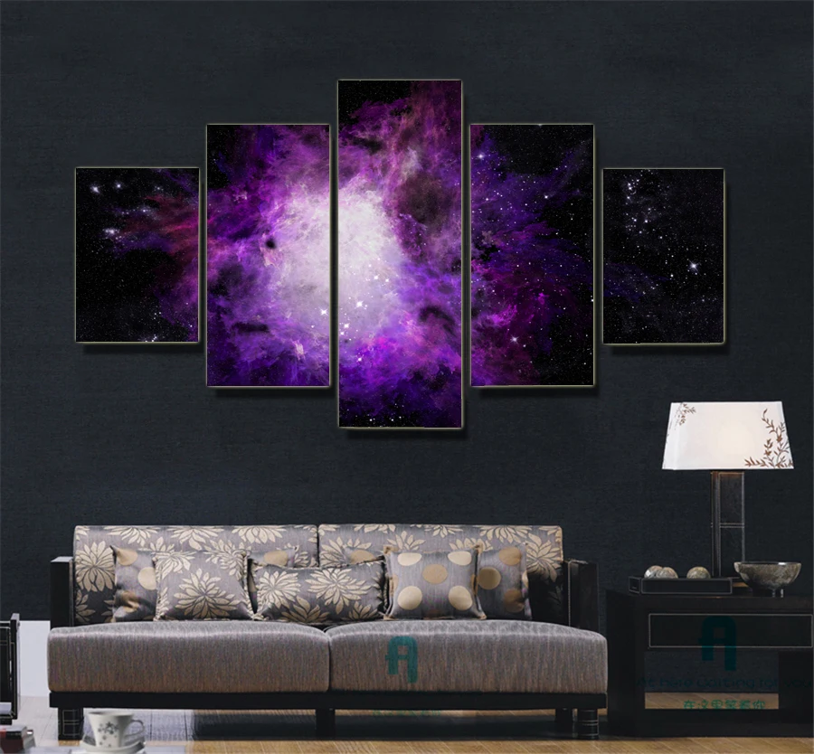 Magnificent sky Nordic Forest Posters And Prints Wall Pictures For Living Room Art Decoration | Дом и сад