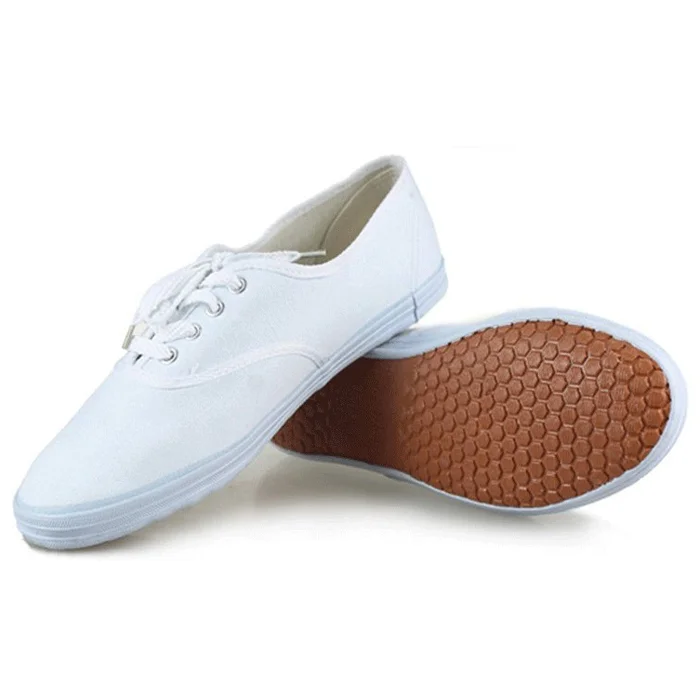 Classic White Sneakers Women Casual Canvas Shoes Female Lace-Up Flat Trainers zapatillas mujer Vulcanize dancing men kids | Спорт и