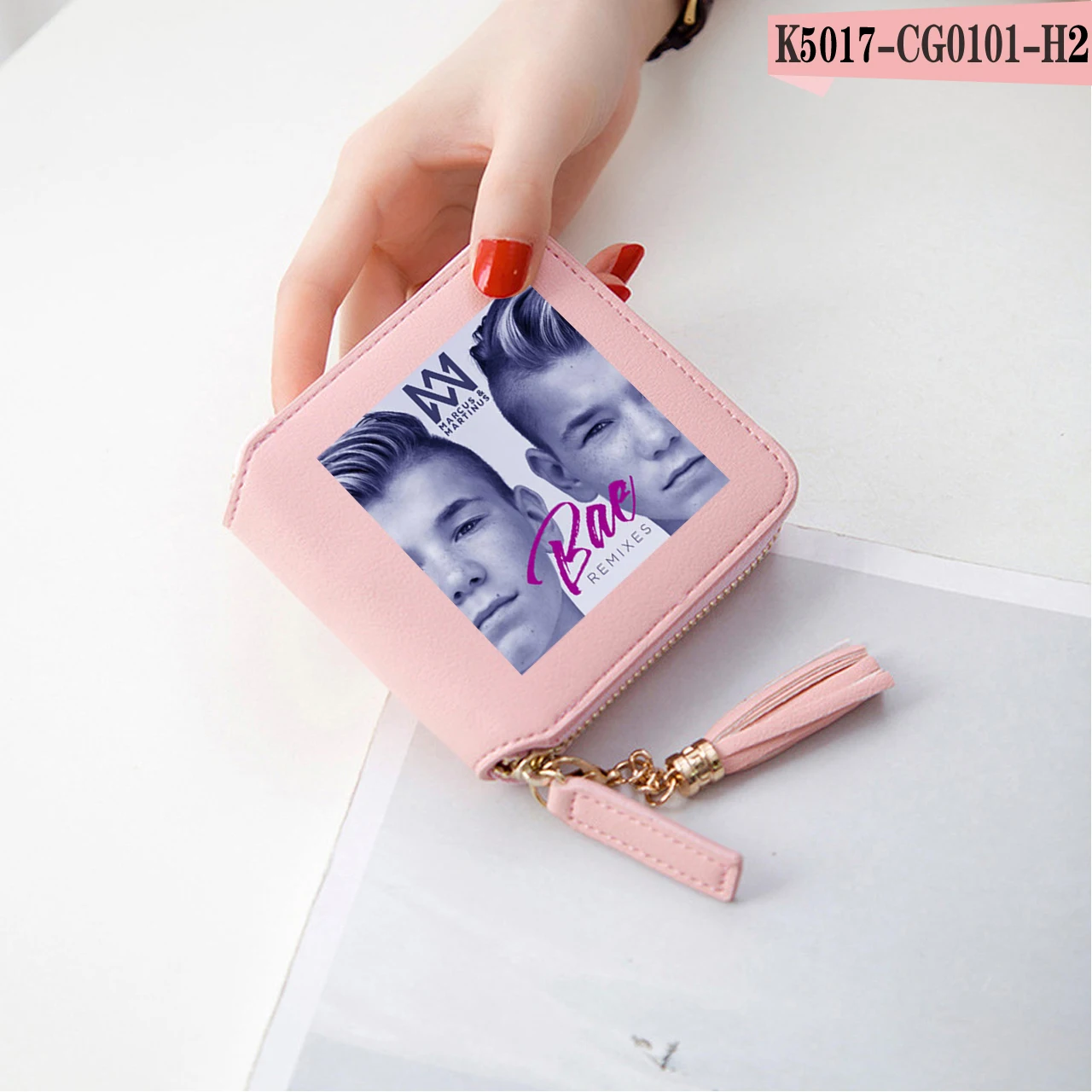 Pink Frdun, женские кошельки из искусственной кожи, мини-сумки в стиле KPOP, Короткие Кошельки на молнии с отделением для карт, женские кошельки и кошельки с кисточками - Цвет: Pink