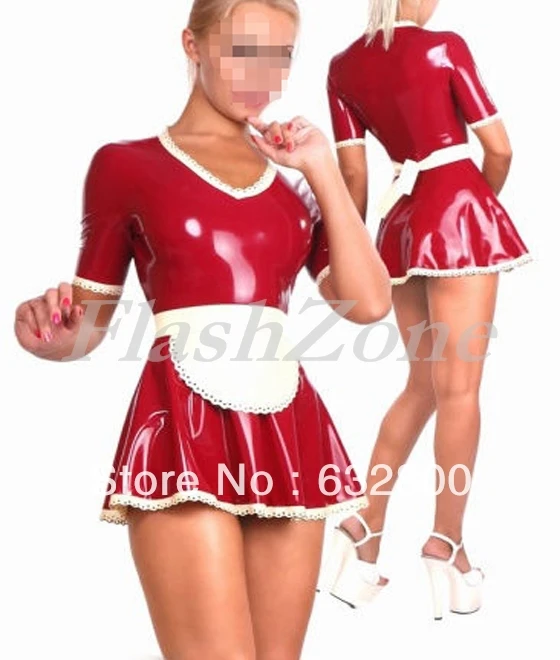 Латексное платье с коротким рукавом|dress after|latex supplierlatex leotard |