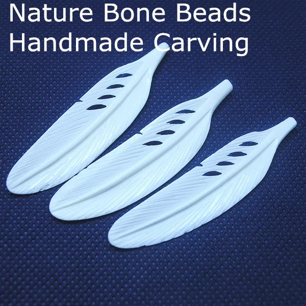 2 шт. оптовая продажа натуральный бисер ручной работы форма пера белый цвет