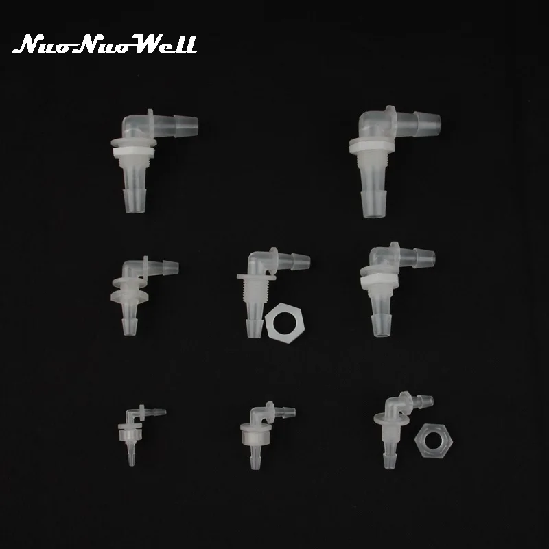 

5/50/100pcs Food Grade 2mm~12mm PP Elbow Connector Nut Adapter Aquarium Air Pump Accessory Fish Tank Hose Fittings PP Pagoda