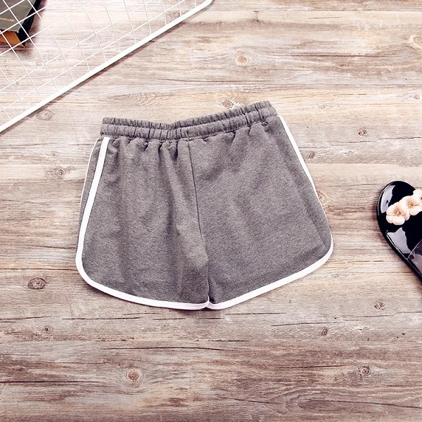 Gray Shorts Спортивные летние шорты, новые эластичные мягкие женские шорты с завязками в стиле пэчворк для девушек, женские повседневные обтягивающие короткие штаны - Цвет: Gray Shorts