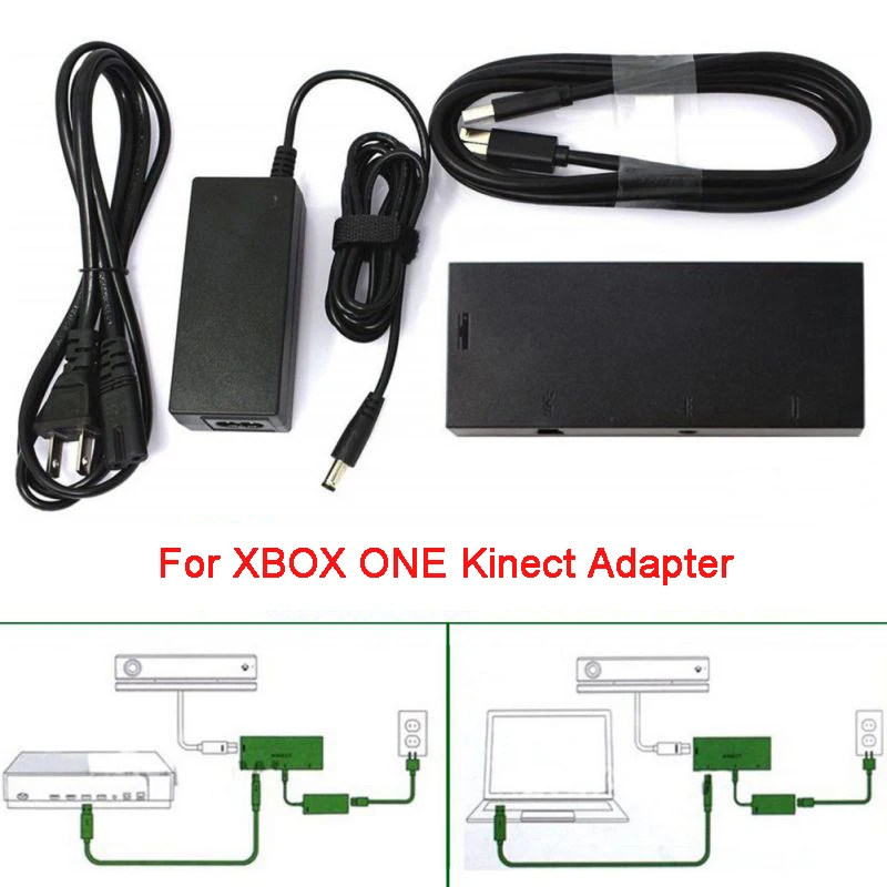 Адаптер штепсельной вилки ЕС для XBOX Kinect 2 0 Sensor Microsoft Xbox One S X & Windows 8 10 PC USB3.0 US Plug AC