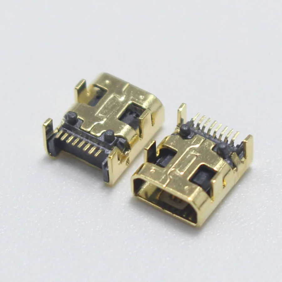 2 шт. 8 контактный разъем Mini USB для цифровой камеры|plug connector|l connectorplug gold |