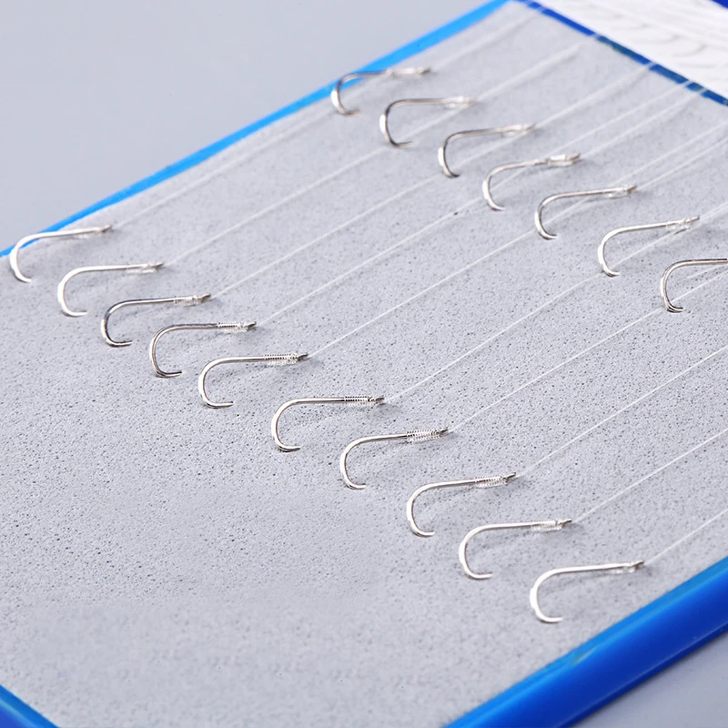 10 пар/упак. рыболовные крючки с двойной линией золотой колючей серебряной