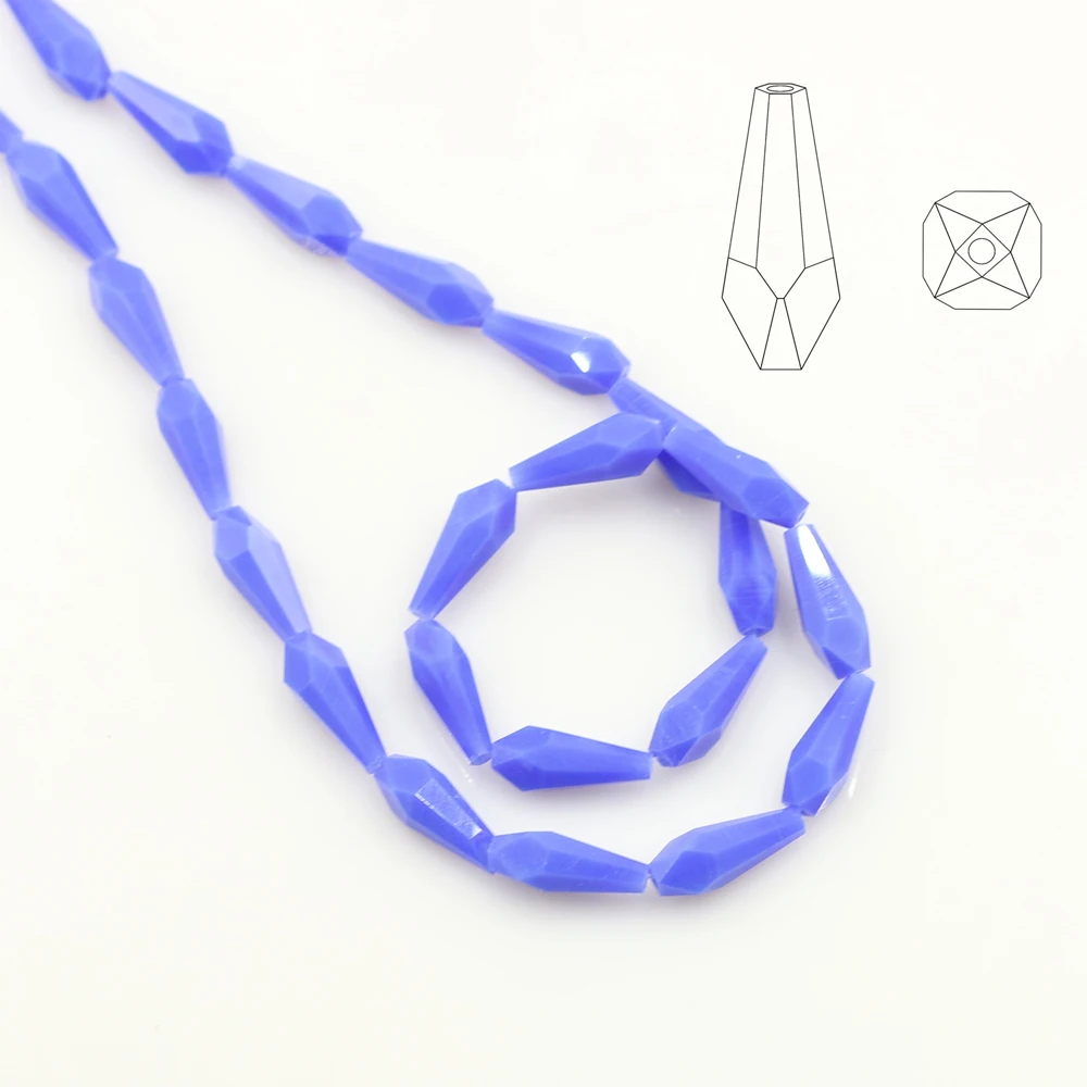 ZHUBI 48Pcs 6*14mm Glass Spacers Charms Crystals For Jewelry Making Long Bugle Beads diy Fashion Womens Accessories | Украшения и