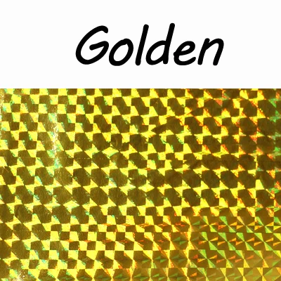 6PCS Golden ICERIO, 6 шт., 10*20 см, Голографическая клейкая пленка, вспышка, лента для изготовления приманки, для завязывания мушек, материал, металл, жесткие приманки, цветные наклейки - Цвет: 6PCS Golden