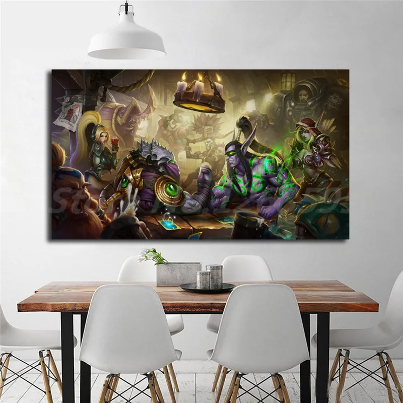 World Of военных кораблей иллидана &quotHeroes The Storm&quot художественный холст плакат