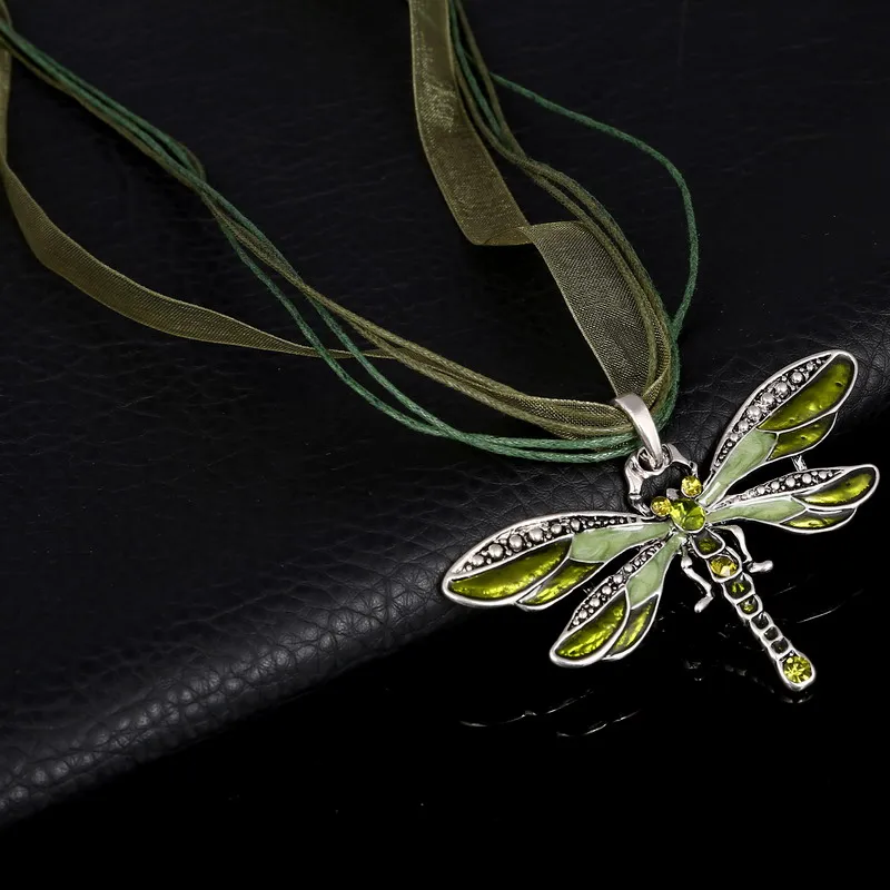 Женское ожерелье с подвеской в виде стрекозы|necklace rhinestone|necklace steelnecklace trendy |