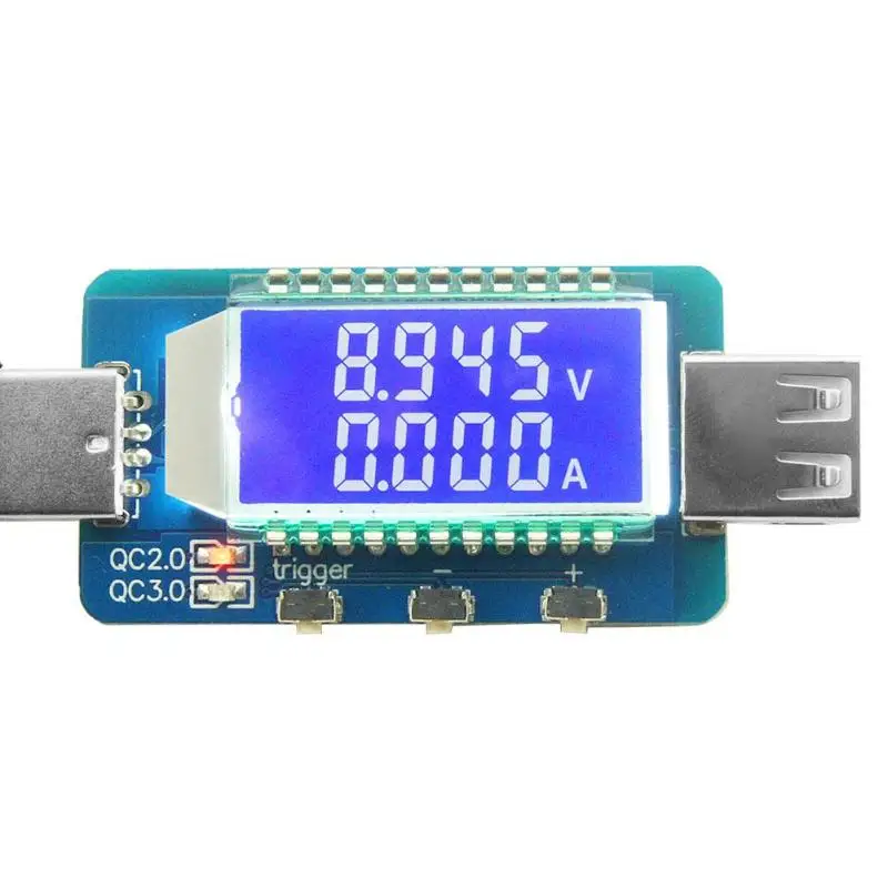 QC2.0 QC3.0 USB детектор ЖК-дисплей электронный афера Мощность триггер цифровой ЖК-дисплей DC 4 V-28 V 40mA-5A Напряжение ток Вольтметр метр тестер