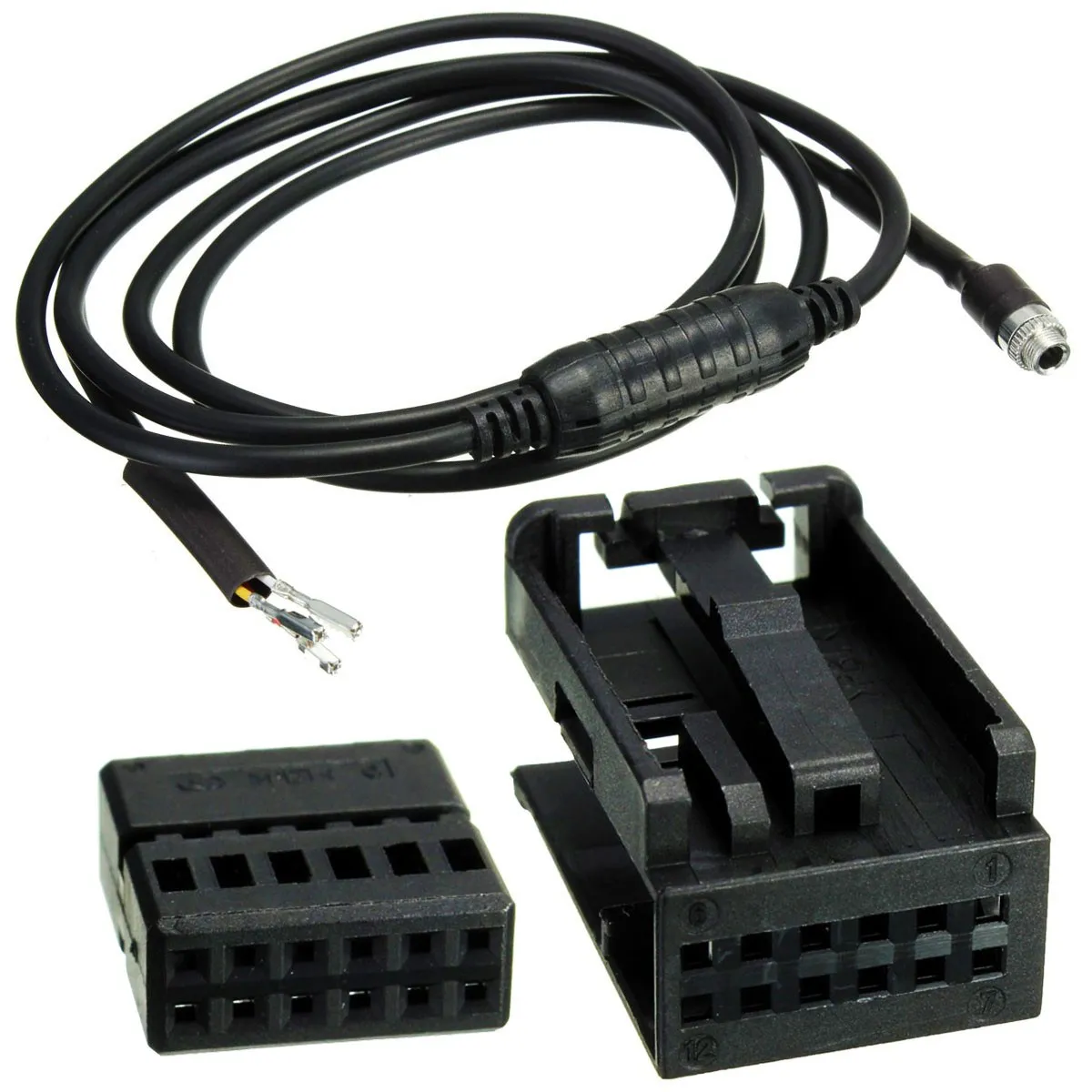 Вспомогательный провод AUX 3 5 мм 12PIN черный аудиокабель для BMW E60 E63 6 Series|aux cable bmw e60|bmw