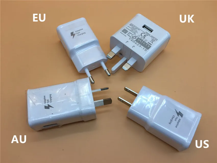 10 шт./лот оригинальный 9V 1.67A 5V 2A US/EU/AU/UK Plug Быстрая зарядка USB адаптер для