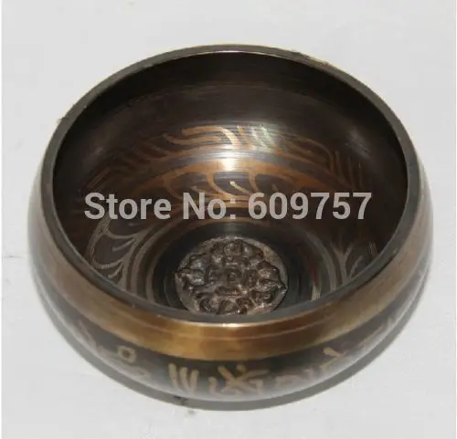 Высота Производители продают чаши с исцеляющим свойством СТАРИННЫЕ РЕДКИЕ ТИБЕТСКИЕ ПЕСНИ Диаметр 6 дюймов подарок искусства медный бронзовый.