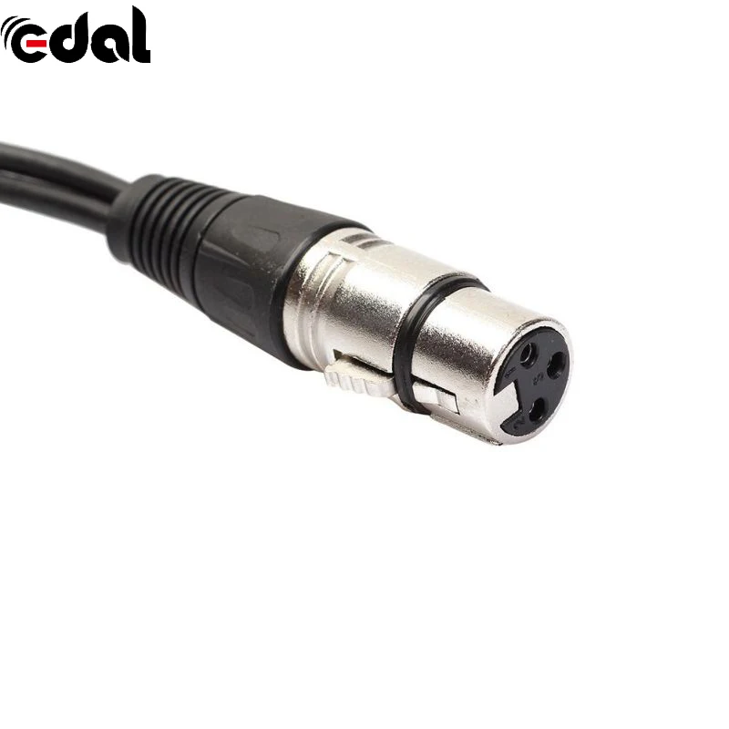 EDAL 3Pin XLR гнездовой разъем на 2 штекера Y сплиттер адаптер Кабели микрофон аудио