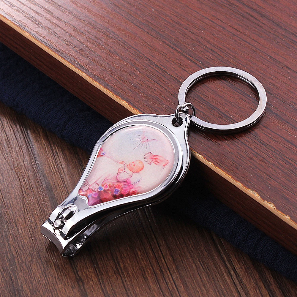 Vicney религиозный стиль клипер для ногтей брелок ключей резиновый процесс