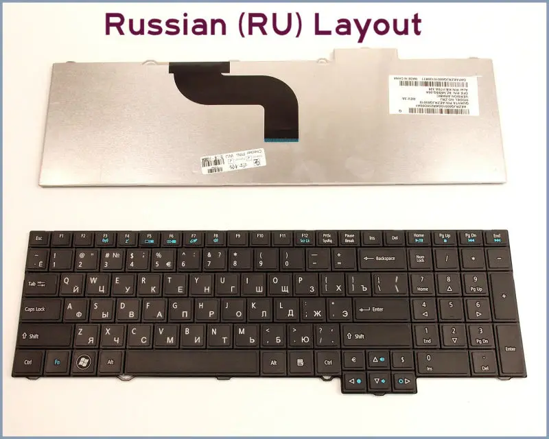 Русская клавиатура для ноутбука версии RU Acer Travelmate 5760 5760G 6595 6595G 8573 8573G 7750 | Отзывы и видеообзор