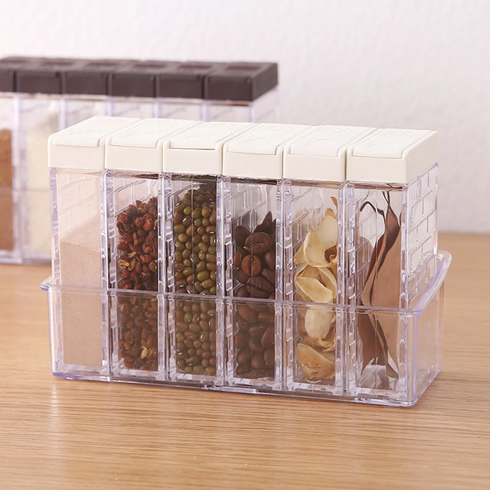

Kitchen tools 6 / set seasoning shakers, seasoning cans with salt, pepper and monosodium glutamate seasoning containers