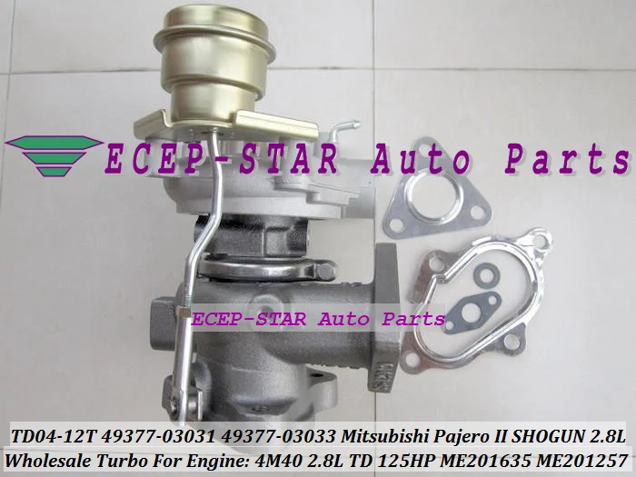 Турбокомпрессор TD04 49377-03031 49377-03033 ME201635 ME201257 для Mitsubishi Pajero II Shogun 4M40 2.8L масляный