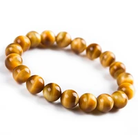 natural gold yellow tiger eye gemstone round beads genuine 10mm 8mm 12mm bracelet women men crystal drop shipping aaaaa