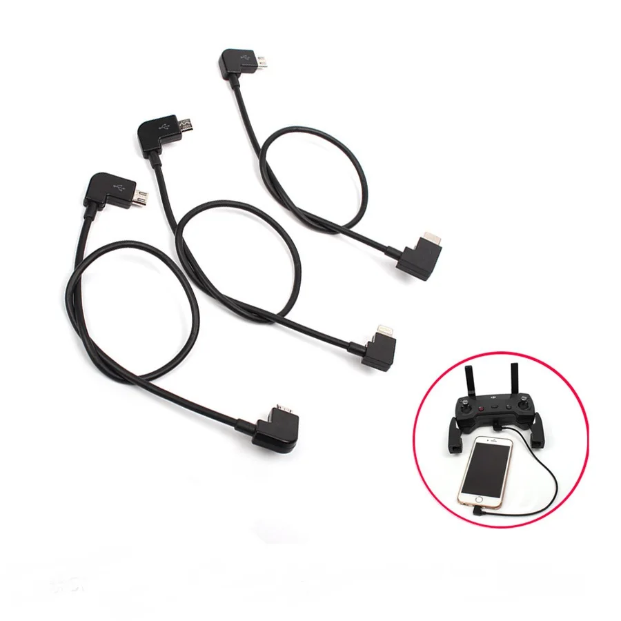 Кабель для передачи данных DJI Spark/MAVIC Pro/Mavic 2 Air Control Micro USB освещения/type C/Micro кабель