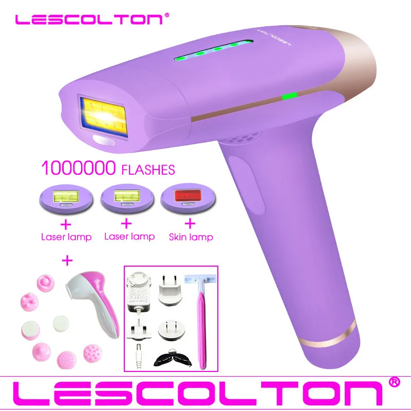Lescolton 1000000 раз IPL эпилятор 4в1 Лазерная машинка для волос T009S лазерный эпилятор удаление волос перманентное бикини