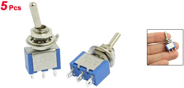 Миниатюрный тумблер SPDT 1P2T ON 2 два положения 3 контакта 250 В/3 А 125 В/5 скидка на