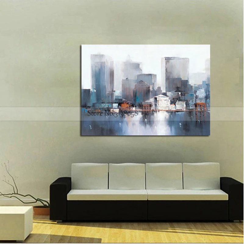 Ручная роспись искусство на стену в стиле города Нью-Йорк для гостиной | Дом и сад