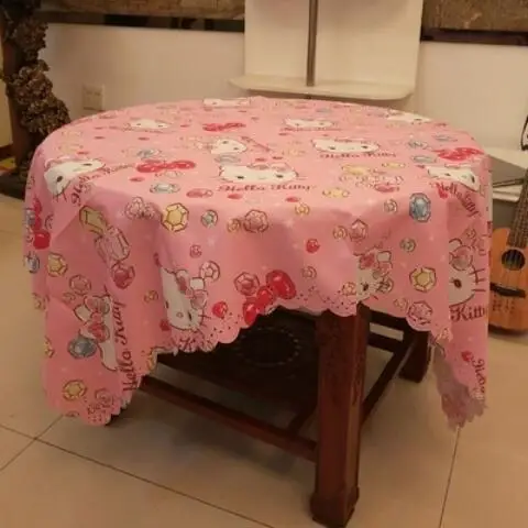 114x137cm HelloKitty скатерть для стола скатерть для чая скатерть с принтом Свадебная утолщенная скатерть для пикника моющаяся скатерть - Цвет: 114x137cm