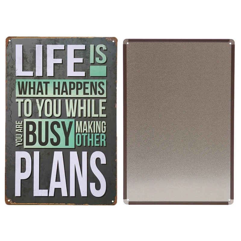 Happiness Is Not A Destination It Way Of Life Vintage Metal Tin Sign Bar Cafe Wall Art Decoration Home Decor Free Ship A951 | Дом и сад