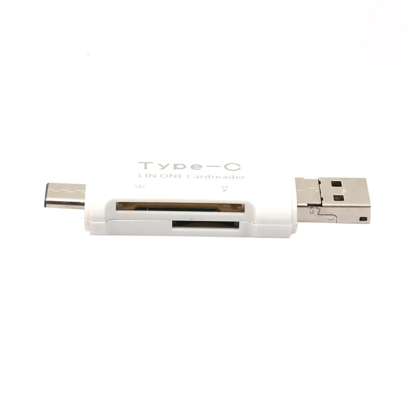 Лучшая цена 3в1 Type C Micro USB OTG TF SD MS кардридер 3 1 адаптер для Macbook |