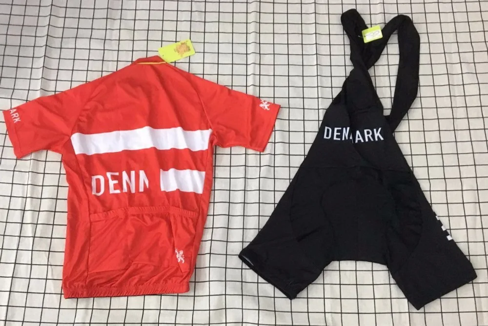 2017 Мужская велосипедная Джерси национальной сборной Дании одежда с коротким