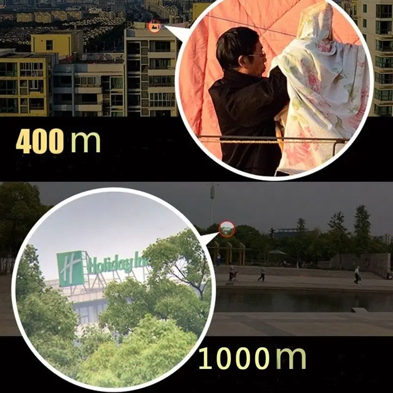 Монокулярный телескоп 12x50 122 м/1000 м Призма BAK4 красный лазер компас фонарик для